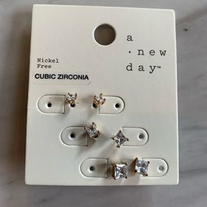 Brand New, Never Opened CZ Earring Set NWT